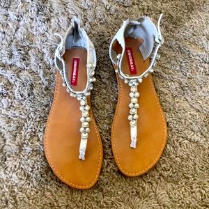 Rhinestone & pearl sandals